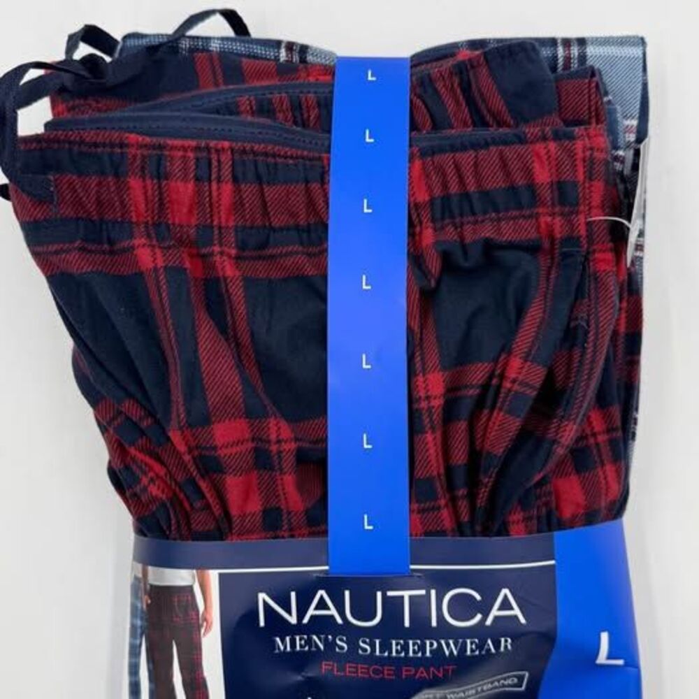 Nautica Men's Sleepwear Fleece Pants 2-Pack Size Large and Medium
